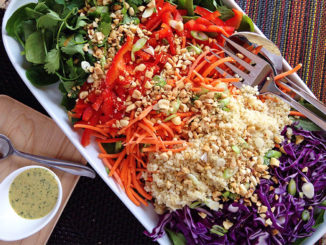 Thai Salad Bowl with Curried Peanut Dressing