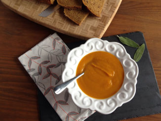Roasted Butternut Squash Soup with Apple and Sage