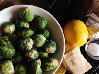 Roasted Brussels Sprouts with Garlic, Parmesan and Lemon
