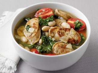 Chicken Sausage, White Bean and Kale Soup