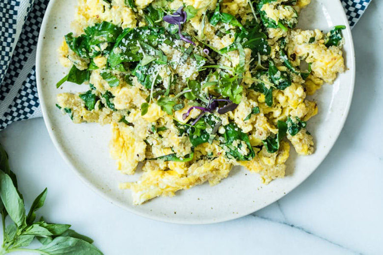 High Protein Egg Scramble with Quinoa - Food & Nutrition Magazine - Stone Soup