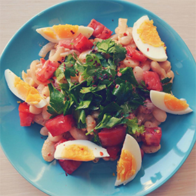 Turkish White Bean Salad from the Mediterranean Coast