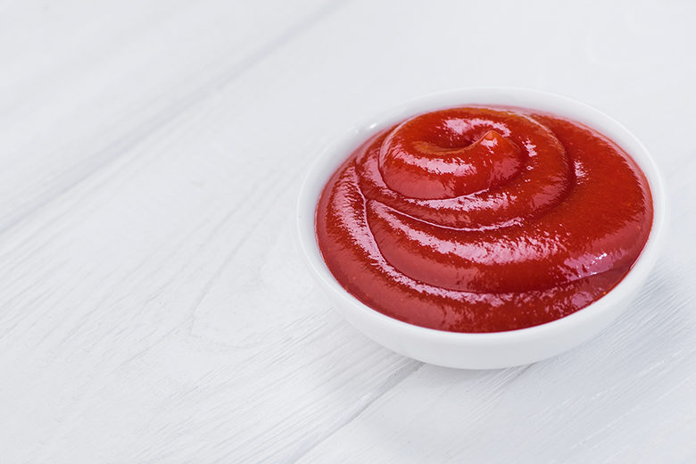 Bowl of ketchup or tomato sauce