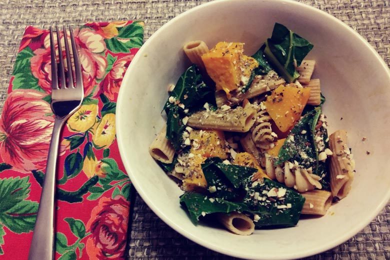 Whole-Wheat Pasta with Kabocha Squash and Collard Greens | Food & Nutrition | Stone Soup